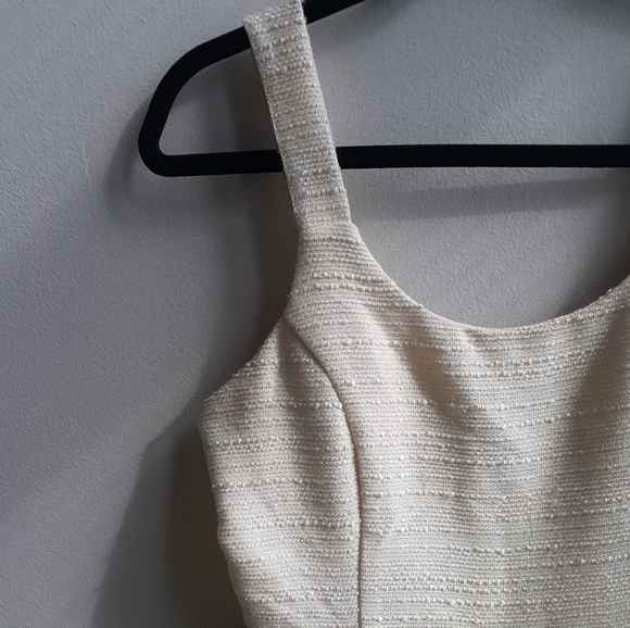Linen A Line Shift Dress | M | Cream Ivory - Picture 3 of 9